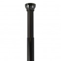 Barre tringle pour rideau de douche ou baignoire extensible sans perçage en Alu KRETA 75-125cm Noir Titan Spirella Spirella