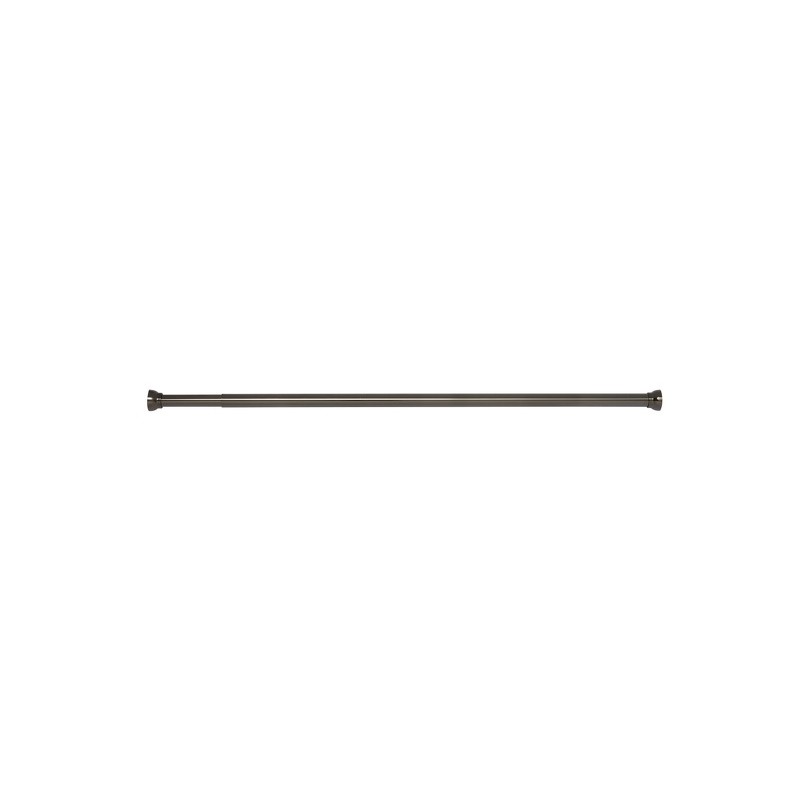 Spirella Duschvorhangstangen ausziehbar ohne Bohren in Aluminium KRETA 75-125cm Titan Black Spirella