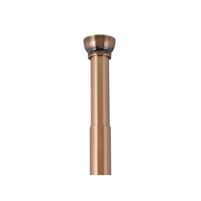 Spirella Shower rod bar curtain extendable without drilling in Aluminum KRETA 75-125cm Copper Spirella