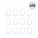 MSV Pack de 12 Anillos para cortina de ducha blanco MSV