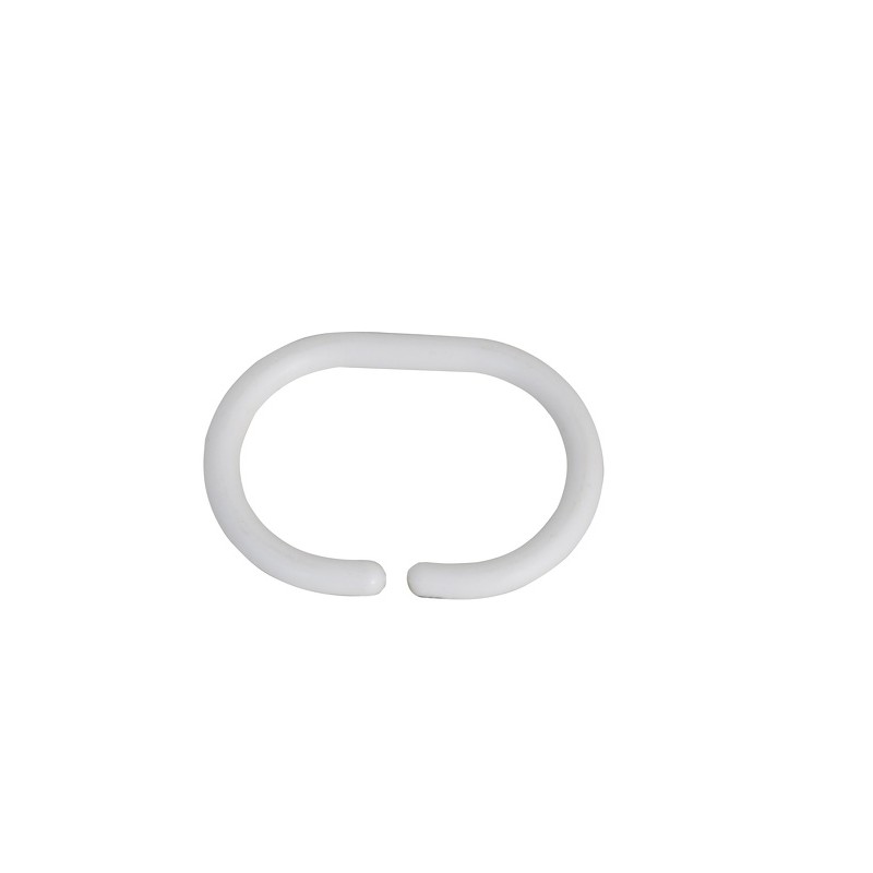 MSV Set of 12 Shower Curtain Rings White MSV