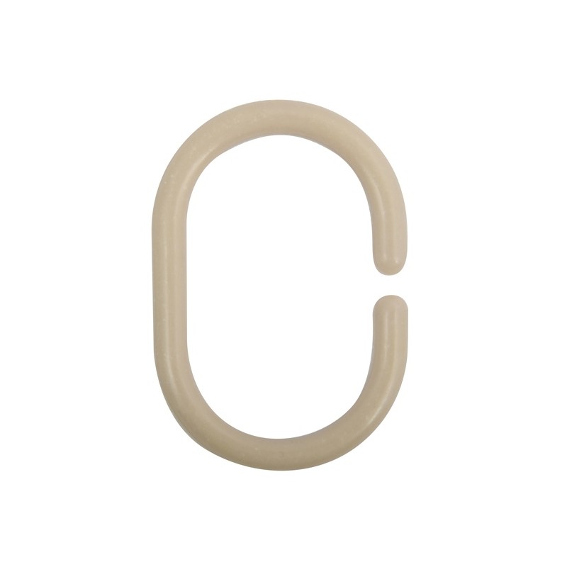 MSV Set of 12 Shower Curtain Rings  Beige MSV
