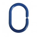 MSV Pack de 12 Anillos para cortina de ducha azul oscuro MSV