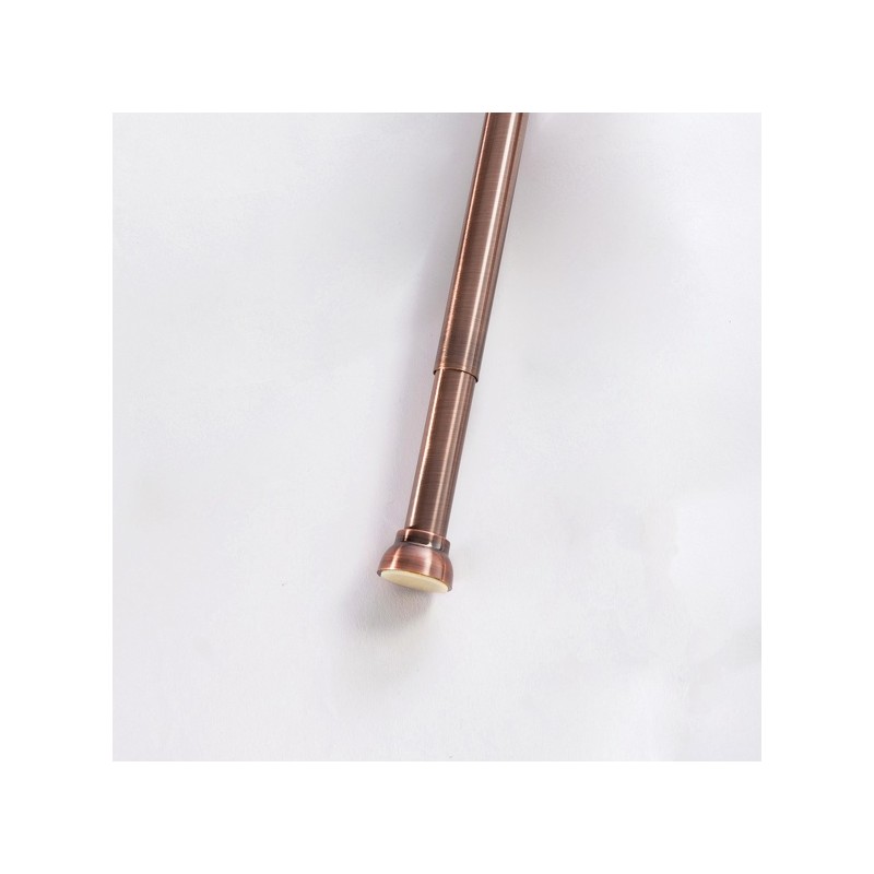 Spirella Shower rod bar curtain extendable without drilling in Aluminum KRETA 125-220cm Copper Spirella
