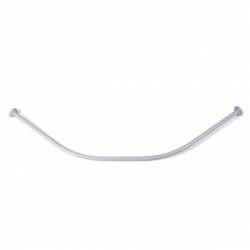 MSV Barra per tenda doccia curva da fissare in alluminio 80x80cm Bianco MSV
