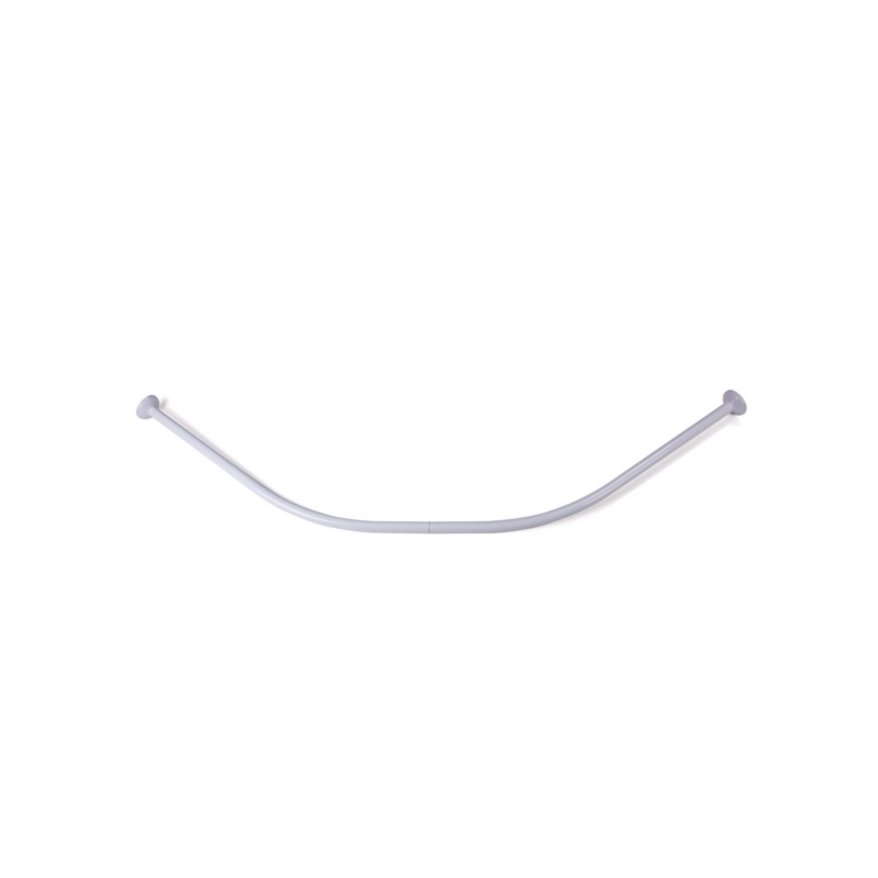 MSV Curved shower curtain rod bar to be fixed in aluminum 80x80cm White MSV
