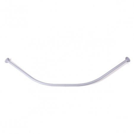 MSV Curved shower curtain rod bar to be fixed in aluminum 80x80cm White MSV