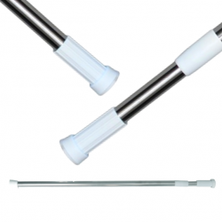 MSV barra per tenda doccia o vasca estensibile senza foratura 110-200cm Acciaio inox MSV