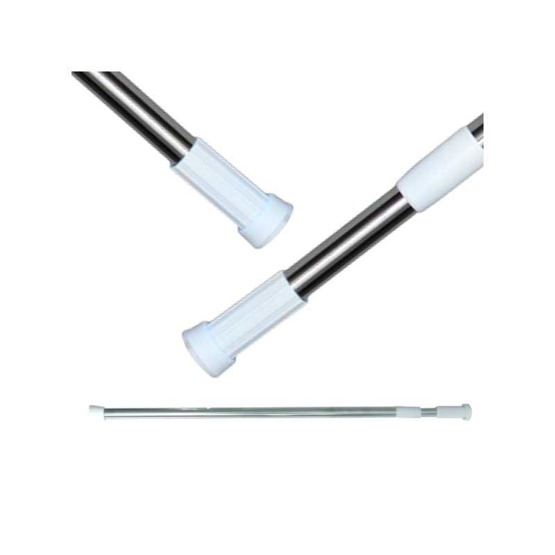 MSV barra per tenda doccia o vasca estensibile senza foratura 110-200cm Acciaio inox MSV