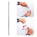 MSV Barre tringle pour rideau de douche ou baignoire extensible sans perçage 110-200cm Inox MSV