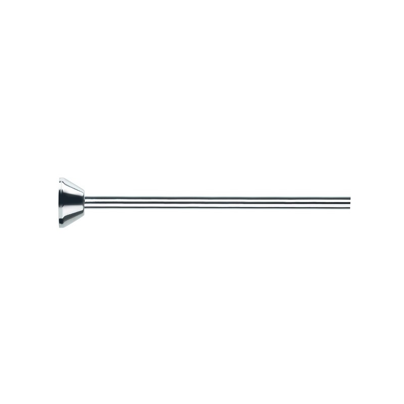 Spirella Asta per tenda doccia angolare da fissare acciaio inox SLIM 170x75cm - staffa a soffitto e anelli per tenda inclusi Spi