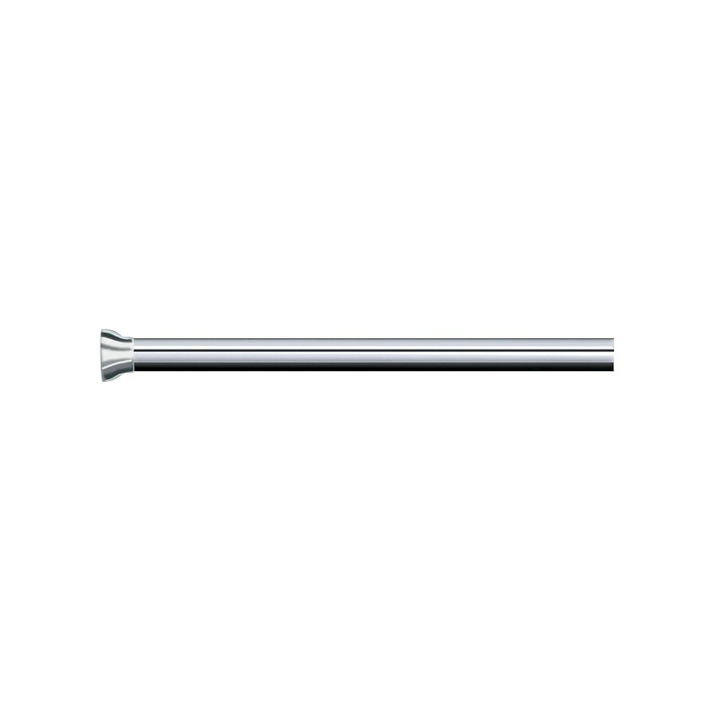 Spirella Shower rod bar curtain extendable without drilling in Aluminum MAGIC 125-220cm Glossy Chrome Finish Spirella