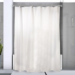 Spirella Shower rod bar curtain extendable without drilling in Aluminum MAGIC 75-125cm Glossy Chrome Finish