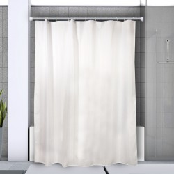 Spirella Shower rod bar curtain extendable without drilling in Aluminum MAGIC 75-125cm Glossy finish