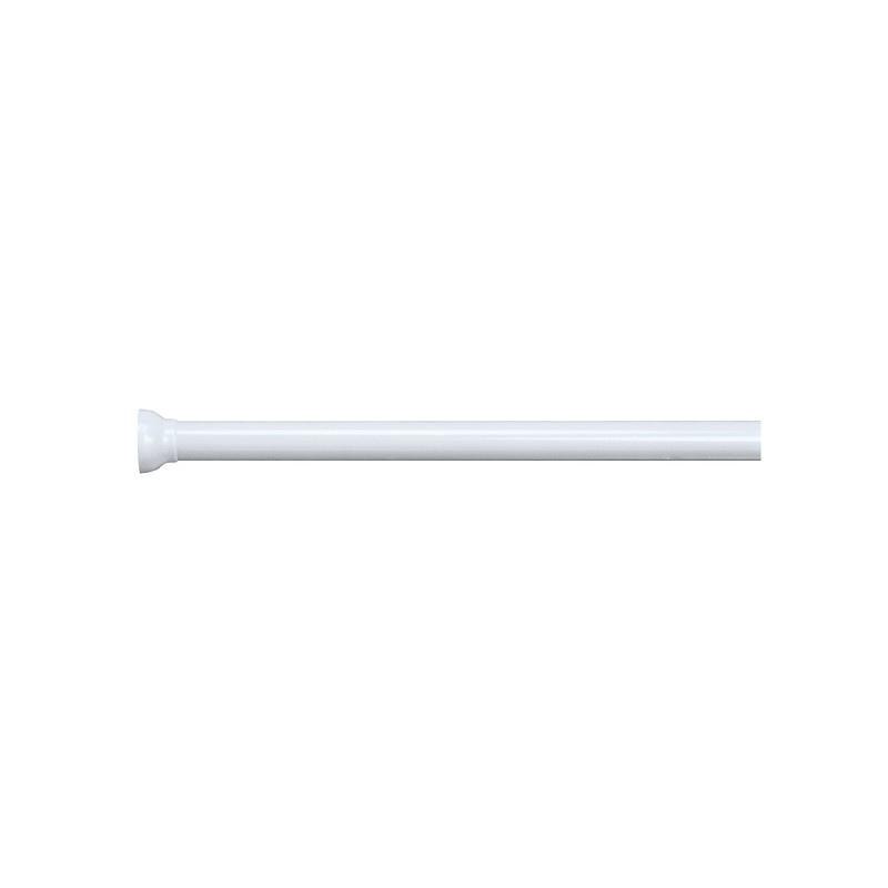 Spirella Shower rod bar curtain extendable without drilling in Aluminum MAGIC 75-125cm White Spirella
