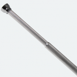 Spirella Duschvorhangstangen ausziehbar ohne Bohren in Alu ARIK 125-220cm Glossy Finish
