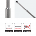 Spirella Duschvorhangstangen ausziehbar ohne Bohren in Aluminium ARIK 75-125cm Hochglanz-Finish Spirella