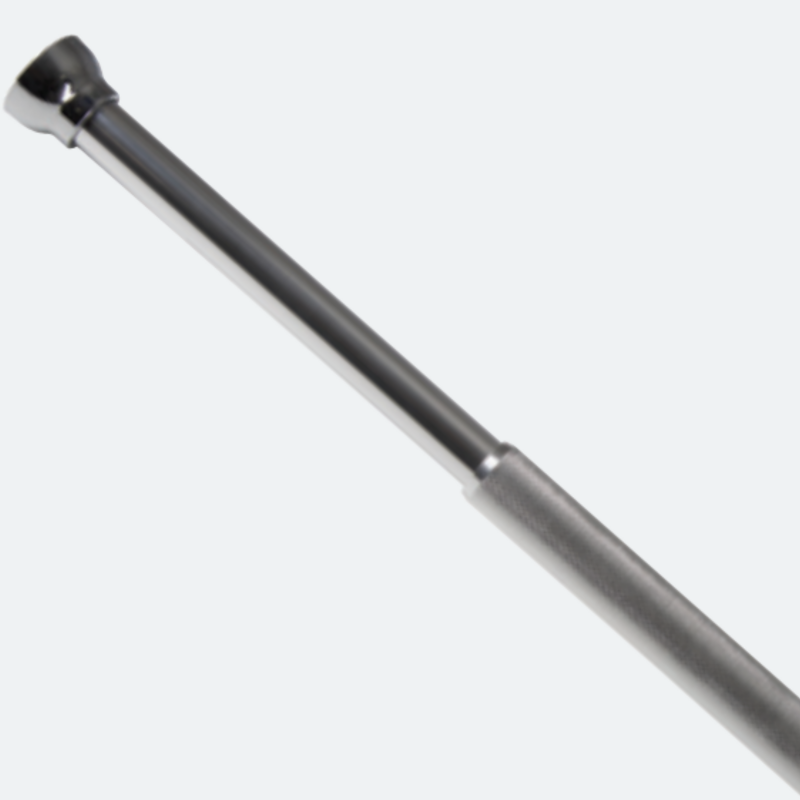 Spirella Shower rod bar curtain extendable without drilling in Aluminum ARIOS 125-220cm Glossy Finish Spirella