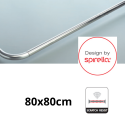 Spirella Duschvorhangstangen für zur Befestigung in Aluminium MAGIC 80x80cm Glossy Finish Spirella