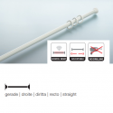 Barre tringle pour rideau de douche ou baignoire extensible sans perçage en Alu MAGIC 125-220cm Blanc Spirella Spirella