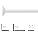 Spirella Barre tringle pour rideau de douche d'angle modulable à fixer en Alu MAGIC UNIVERSAL Blanc Spirella