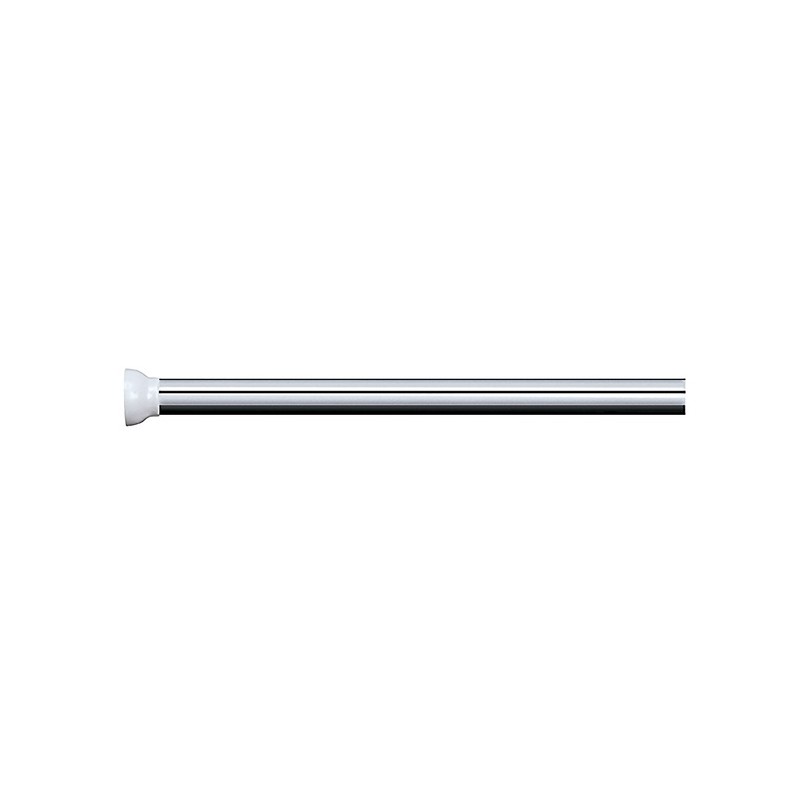 Spirella Shower rod bar curtain extendable without drilling in KRETA Aluminum 125-220cm Glossy Finish Spirella