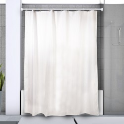 Barre tringle pour rideau de douche ou baignoire extensible sans perçage en Alu KRETA 75-125cm Finition Brillante Spirella