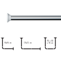 Spirella Duschvorhangstangen für modularen zur Befestigung in Aluminium DECOR UNIVERSAL Glänzende Ausführung Spirella