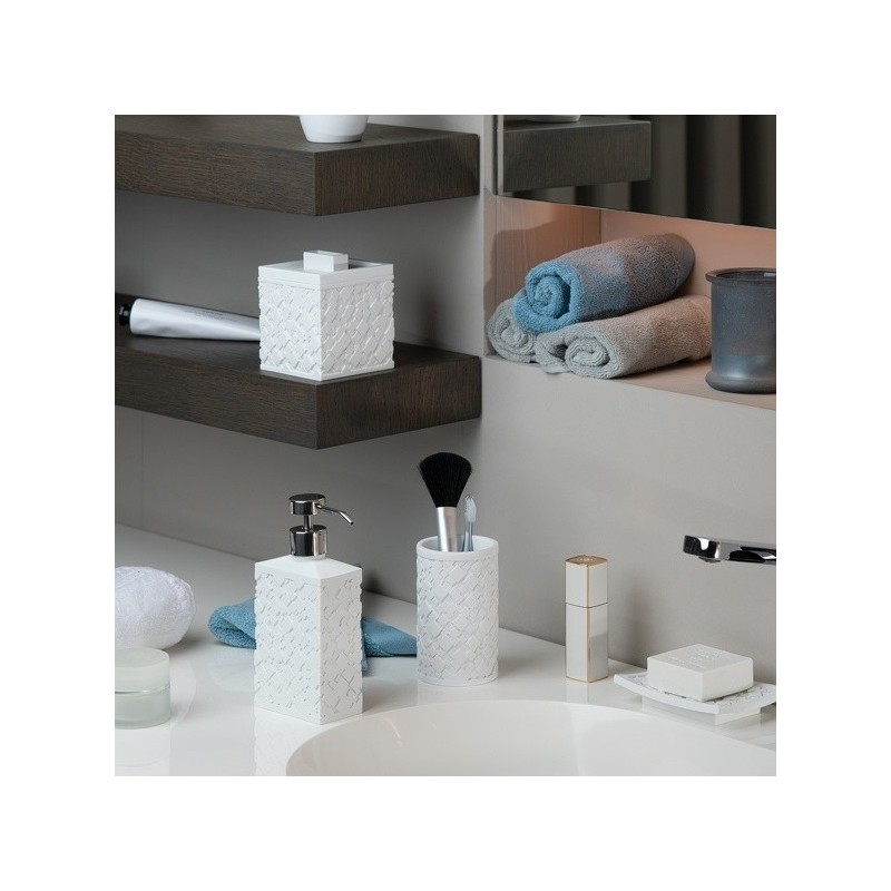 Spirella Polyresin Baumwolldose AGDA Weiß Spirella