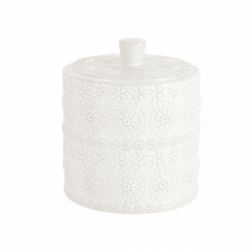 Spirella Cotton box Porcelain RELIEF White