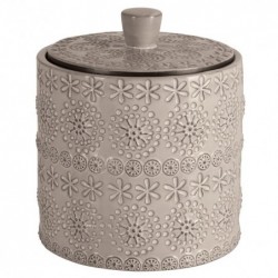 Spirella Boite à cotons Porcelaine RELIEF Beige