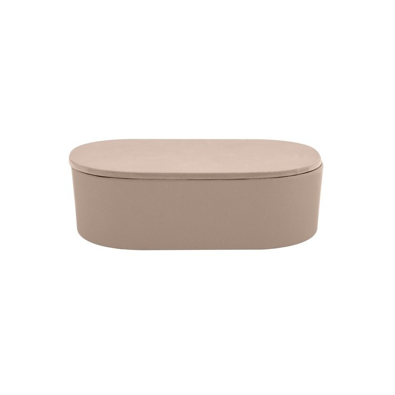 Boite à cotons Fibres de Bambou TAKEO Taupe Spirella Spirella