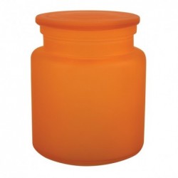 Spirella Boite à cotons Verre YOKO Misty Orange
