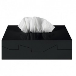 Spirella Caja de pañuelos ABS SILHOUETTE Negro Spirella