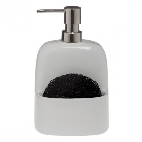 Spirella Soap dispenser Porcelain and Sponge Holder BRIDGET White Spirella