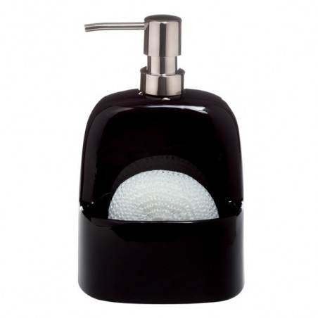 Distributeur de savon et porte éponge Porcelaine BRIDGET Noir Spirella Spirella