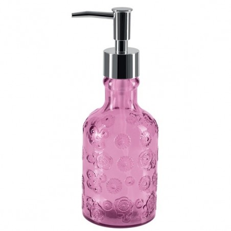 Spirella Distributeur de savon Verre recyclé CARLITA Rose Spirella