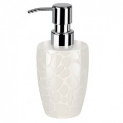 Spirella Distributeur de savon Céramique DARWIN PEBBLE Blanc Brillant Spirella