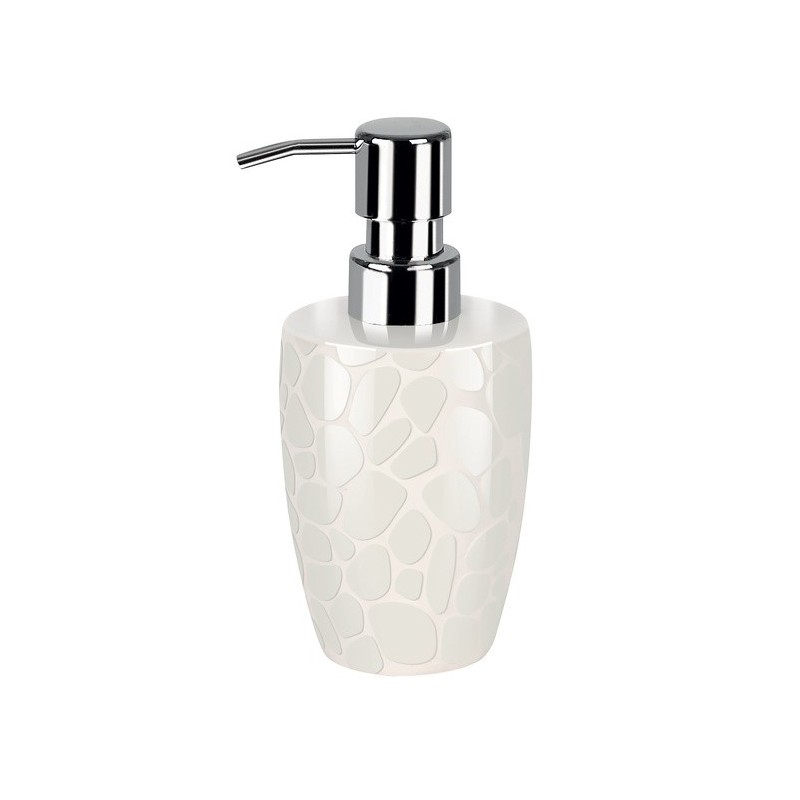 Distributeur de savon Céramique DARWIN PEBBLE Blanc Brillant Spirella Spirella