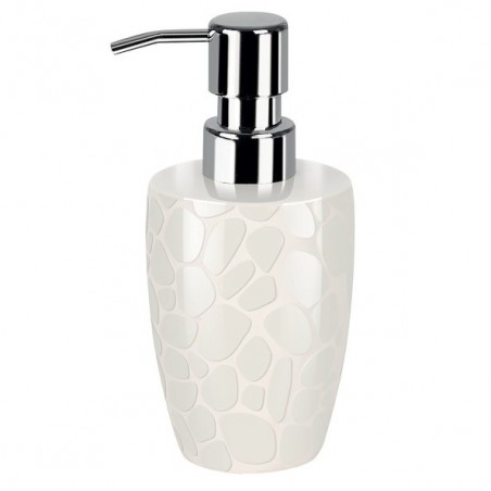 Spirella Dispensador de Jabón Cerámico DARWIN PEBBLE Blanco Brillante Spirella