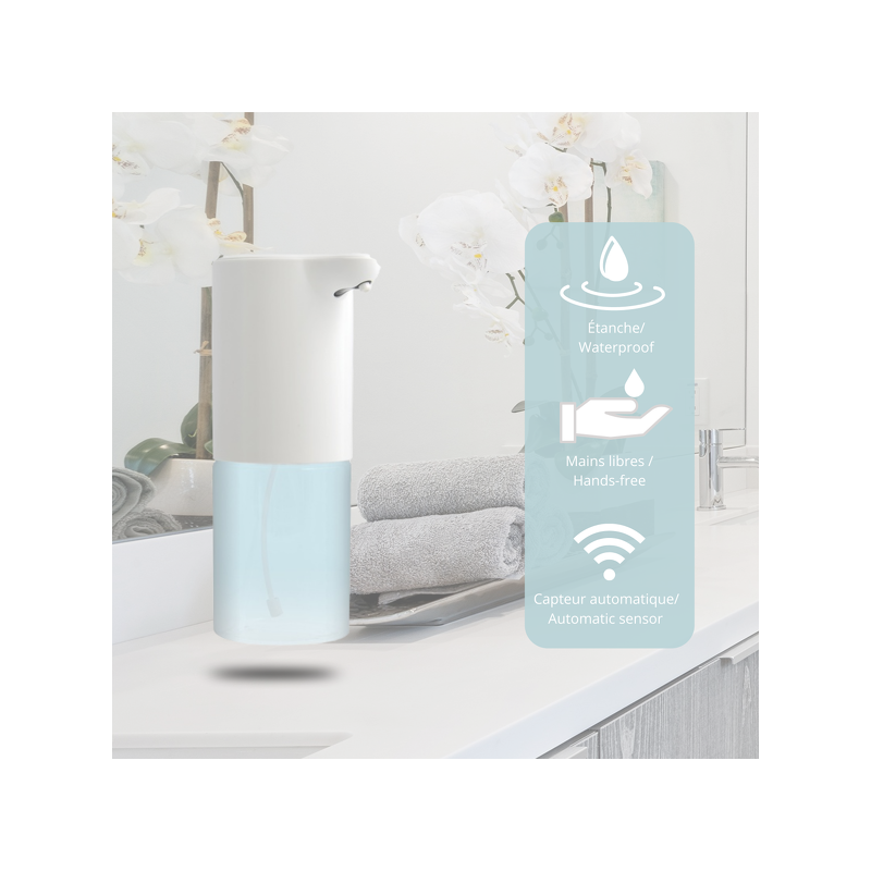 Distributeur de savon automatique infrarouge LEVY Blanc Spirella Spirella