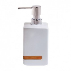 Spirella Distributeur de savon Céramique & Bambou OSLO Blanc
