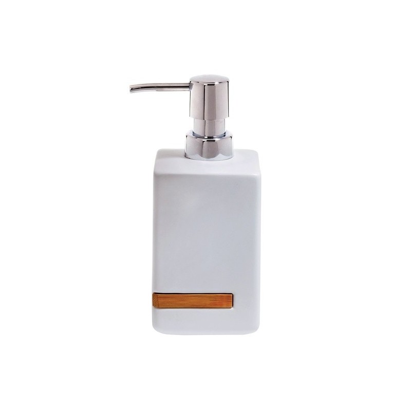 Spirella Soap dispenser Ceramic & Bamboo OSLO White Spirella
