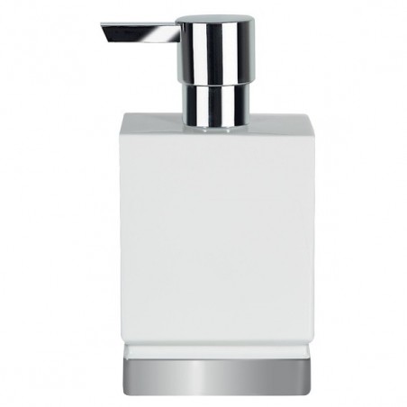 Distributeur de savon Porcelaine ROMA Blanc & Argent Spirella Spirella