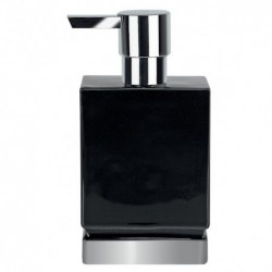 Spirella Distributeur de savon Céramique ROMA Noir & Argent