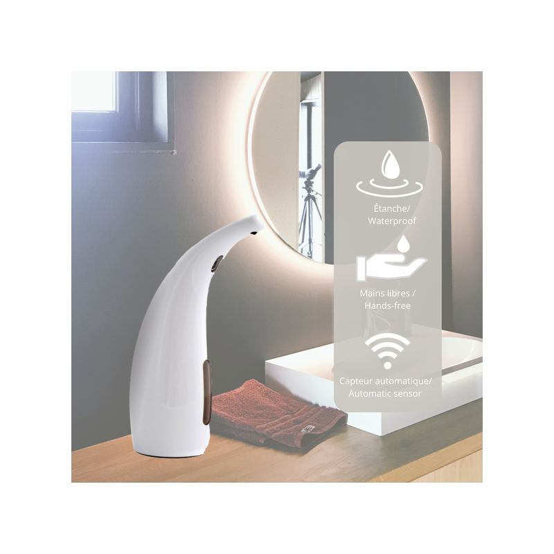 Distributeur de savon automatique infrarouge SELMA Blanc Spirella Spirella