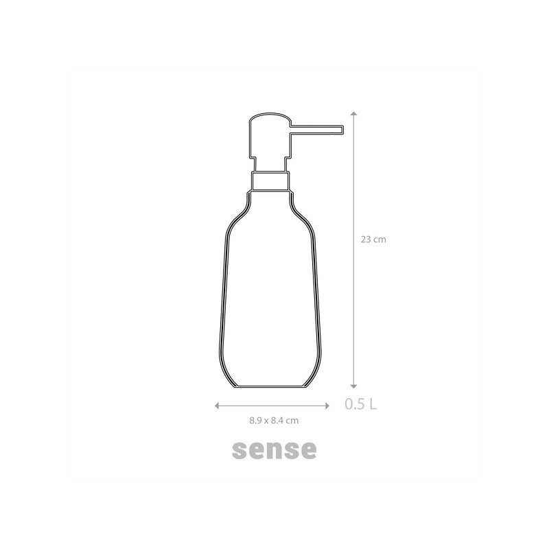 Elements by Spirella Soap dispenser Ceramic SENSE Fog Matt Spirella