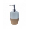 Spirella Dispensador de jabón de cerámica blanco y beige SIENA Spirella