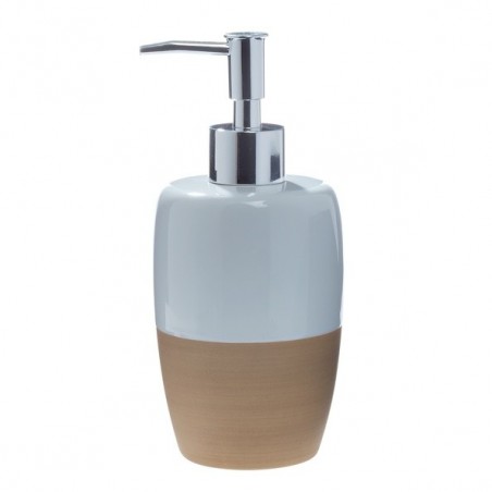 Spirella Dispensador de jabón de cerámica blanco y beige SIENA Spirella