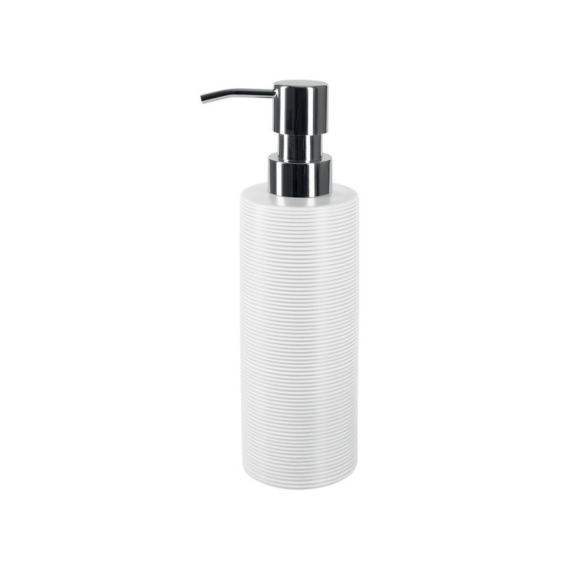 Spirella Dispensador de Jabón TUBO CERÁMICO ACANALADO Blanco Spirella